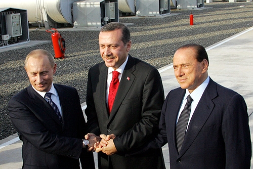 Vladimir Putin, Recep Tayyip Erdoğan og Silvio Berlusconi